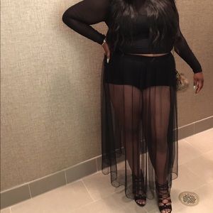 Sheer Plus Size Skirt